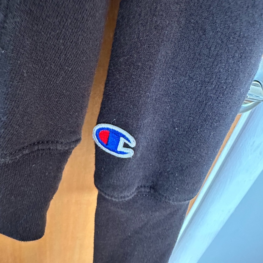 Champion Black and Gray Logo Hoodie - Picture 5 of 5